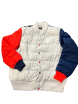 Nike Sportswear Mens White Down Fill Front Button Quilted Bomber Jacket ... - £30.21 GBP