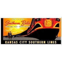 KANSAS CITY SOUTHERN LINES BILLBOARD GLOSSY STICKER 3&quot;x1.5&quot; - £3.18 GBP