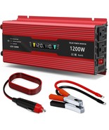 1200W Car Power Inverter: Dc12V To 110V Ac Converter With Lcd, And Ac Ou... - $53.97