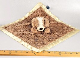 Mary Meyer Puppy Dog Lovey Plush Blanket Beige Satin Trim Baby Security ... - $9.89