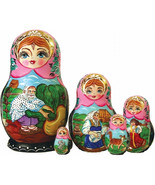 G.Debrekht Russia Nested Dolls Turnip Family 5 Nest Doll 5 in. - $1,927.48 MXN