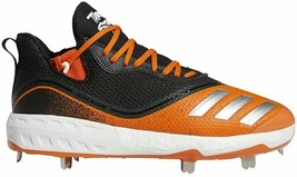 Adidas Icon V Boost G28242 Baseball Cleats Metal Mens Size 14 Black Orange - $31.68