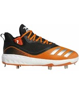 Adidas Icon V Boost G28242 Baseball Cleats Metal Mens Size 14 Black Orange - £24.88 GBP