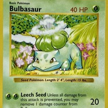 1999 Pokemon Shadowless Bulbasaur Card Length 15 lbs Error Base Set 44/102 NM - £160.35 GBP