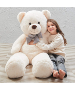 Giant Teddy Bear 4Ft Big Teddy Bear Stuffed Animals Cute Plush Toy Soft ... - $48.58