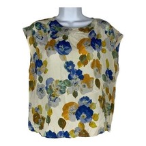 Broadway &amp; Broome Women&#39;s Floral 100% Silk Sleeveless Blouse Size Small - £19.85 GBP