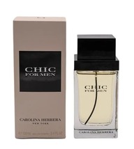 Chic for Men by Carolina Herrera 3.4 oz EDT Cologne for Men New - £55.60 GBP