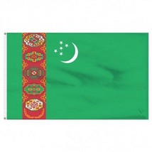Turkmenistan Nylon Flag 4&#39;x6&#39; - £77.90 GBP
