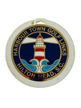 Vintage Harbour Town Golf Links Bag Tag Hilton Head, S.C. Sea Pines Ligh... - $12.86