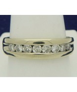 1 ctw Diamond Band Ring REAL Solid 14 K White Gold 7.4 g Size 11.5 - £692.90 GBP