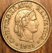 1931 Switzerland Confoederatio Helvetica 10 Rappen Coin - £2.03 GBP