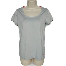 Joe Fresh Womens Athletic Shirt Size Small Gray Striped Scoop Neck - $13.86