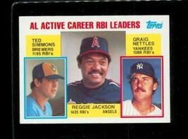 Vintage 1984 Topps Rbi Leaders Baseball Card #713 Simmons Jackson Nettles - £6.61 GBP