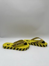 Off-White Industrial Logo Flip Flops Yellow/Black Size 10 Inches - £63.19 GBP