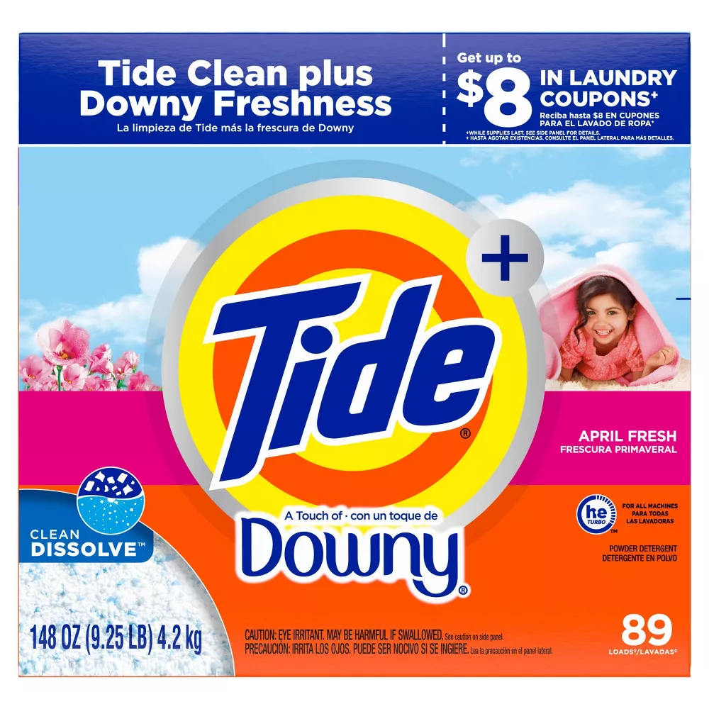  148oz/89 Load Tide with Downy Powder Laundry Detergent - $1,520.92 MXN