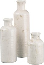 In Off-White, The Sullivans Ceramic Vase Set- 3 Small Vases, Modern Farmhouse - £35.36 GBP