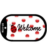 Welcome Ladybug Novelty Metal Dog Tag Necklace DT-11726 - £12.71 GBP