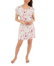 Munki Munki Popsicle-Print Sleep Shirt and Scrunchie Pajama Set, Size Large - £18.88 GBP