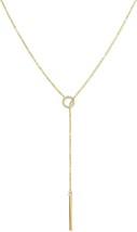 Lariat Necklace for Women Gold Bar Necklace Candace Cameron Designed Y N... - $46.65