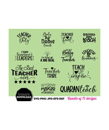Teacher Svg Bundle, Teacher Quotes, Teacher Svg, Teacher shirt svg, Scho... - $5.69