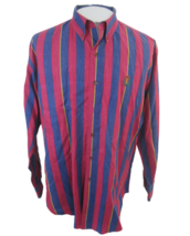 Chaps Ralph Lauren vintage Men dress shirt L/S pit to pit 25 L logo striped  - $27.71