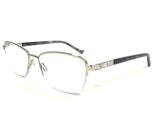 Tura Eyeglasses Frames TE259 SIL Gray Silver Half Rim Crystals 53-17-140 - £43.94 GBP