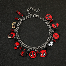 Marvel DEADPOOL ♡ Silver CHARM Bracelet ✩ Comic Superhero AVENGERS Cospl... - $9.99