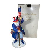 Patriotic Santa Christmas Figure &amp; Flag Gallery Collection by Pipka 2001... - $58.41