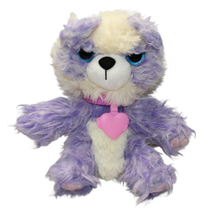 Moose Little Live Scruf A Luvs Pets Purple Panda Bear Plush Soft Toy Furry 10&quot; - £17.40 GBP