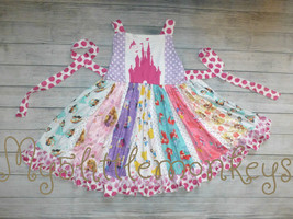 NEW Boutique Princess Ariel Cinderella Belle Rapunzel Girls Ruffle Twirl Dress - £4.76 GBP+
