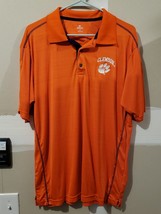 Knights Apparal Mens Clemson Tigers Polo Shirt Orange NCAA Size L - £12.77 GBP