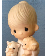 Boy w Kitten & Puppy Blessed Are the Peacemakers Precious Moments E3107 Figurine - £15.79 GBP