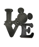 LOVE Word Quote With Mickey Mouse Face Head Black Home Decor Made in USA... - £6.38 GBP