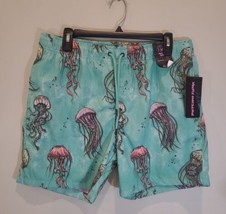 Mens Psycho Tuna Jellyfish Drawstring 4WAY Stretch Swim Board Shorts Size Large - £22.48 GBP