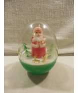 Vintage Fun World Hong Kong Plastic Christmas Santa in Dome Roly Poly 4&quot; - $261.14 MXN