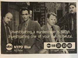 Nypd Blue Tv Show Print Ad Vintage Jimmy Smits Dennis Franz TPA2 - £4.66 GBP