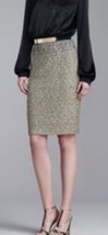 St. John Evening Women&#39;s Skirt Gray Knit Multi Color Sequin Size 8 NWT $845 - $365.06
