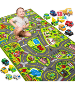 Kids Play Rugs - 12 Pull-Back Vehicle Set - Durable Carpet Playmat Rug -... - €30,38 EUR
