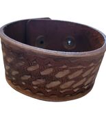 Western Boho Layering Hand Tooled Leather Bracelet Brown - €23,80 EUR