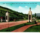 Entrance on Memory Park Salt Lake City UT Utah Unused UNP WB Postcard E5 - £2.29 GBP