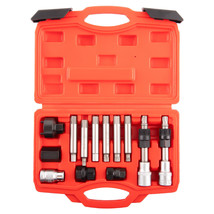 13pc Alternator Pulley Service Kit Free Wheel Socket Pulley Removal Tool Set - $80.69