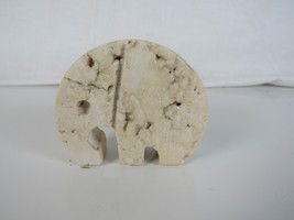 Vintage Travertine Marble Sculpture Fratelli Mannelli Elephant 70s - $39.63