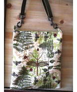 Shoulder Bag Purse Garden Insects Botanical Leather Strap Handcrafted - £35.97 GBP