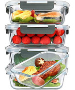 [5-Packs, 36 Oz Glass Meal Prep Containers with Snap Locking Lids Glass ... - $2,309.14 MXN