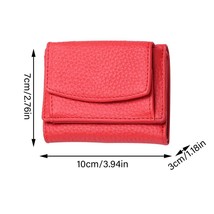 Folding Mini Wallet Small Card Wallet Women Small Compact Bifold Luxury Leather  - £52.53 GBP