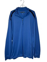 Greg Norman Men Sweater Quarter Zip Stretch Oversize Longsleeve Pullover Blue XL - £17.06 GBP