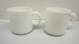 Milk Glass Plain Opaque White Vintage Coffee Cup Mug - £15.78 GBP