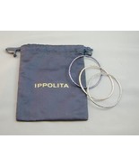HTF Ippolita Hammered Sterling Bangle Trio Rose&#39; Purple/Blue &amp; Gunmetal ... - $11,349.37 MXN