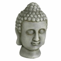 Buddha Head Grey Stone Indoor Outdoor Decor - £6.25 GBP