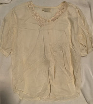 Vintage Distinctly Different Women’s Blouse White See Through Size 42 Sh4 - $18.80